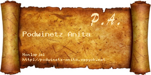 Podwinetz Anita névjegykártya